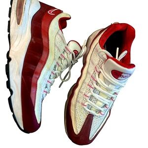 Nike Air Max 95 Maroon and White Sneakers